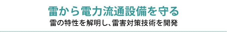 雷から電力流通設備を守る